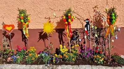 Ein Garten an der Unterkunft Haus Jutta