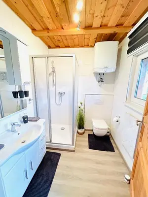 Ein Badezimmer in der Unterkunft Ferienwohnungen am Burgberg