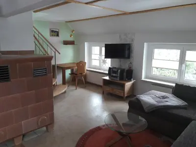 TV/Unterhaltungsangebot in der Unterkunft Ferienwohnung Körnerberg