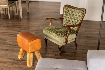 Ein Sitzbereich in der Unterkunft Ferienwohnung Fichtelblick