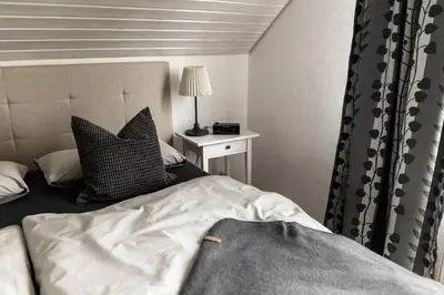 Ein Bett oder Betten in einem Zimmer der Unterkunft Ferienwohnung Fichtelblick