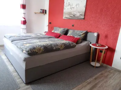 Ein Bett oder Betten in einem Zimmer der Unterkunft Ferienwohnung Gramalla