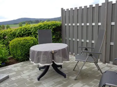 Ein allgemeiner Bergblick oder ein Berglick von der Ferienwohnung aus