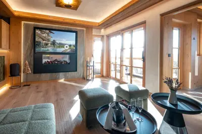 Ein Sitzbereich in der Unterkunft Natur- & Wellnesshotel Brunner Hof