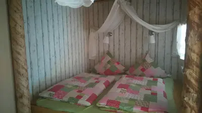 Ein Bett oder Betten in einem Zimmer der Unterkunft Ferienwohnung Pedro