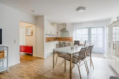Küche/Küchenzeile in der Unterkunft Ferienwohnung Thiergarten