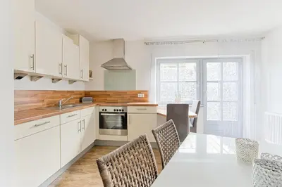 Küche/Küchenzeile in der Unterkunft Ferienwohnung Thiergarten