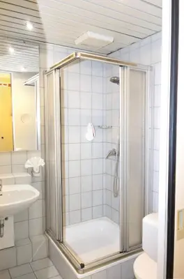 Ein Badezimmer in der Unterkunft Hotel Restaurant Lohmühle