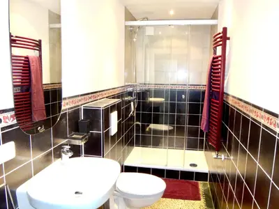 Ein Badezimmer in der Unterkunft Landhaus am Schloss