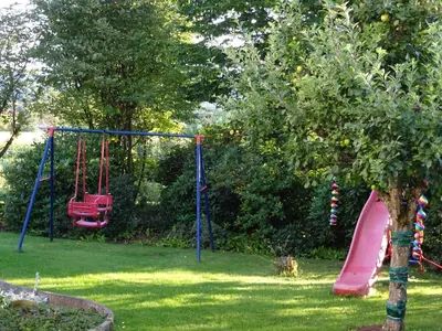 Ein Kinderspielbereich in der Unterkunft Haus Seeliger im Fichtelgebirge
