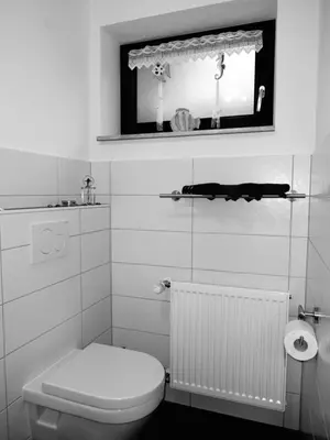 Ein Badezimmer in der Unterkunft Haus Seeliger im Fichtelgebirge