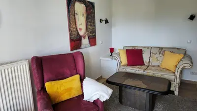 Ein Sitzbereich in der Unterkunft Villa Sonnenhof