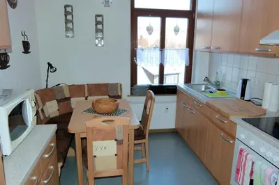 Küche/Küchenzeile in der Unterkunft Ferienwohnung KaRo