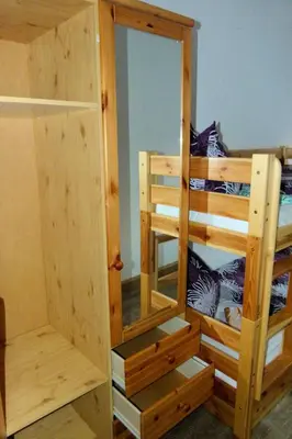 Ein Etagenbett oder Etagenbetten in einem Zimmer der Unterkunft Ferienwohnung KaRo