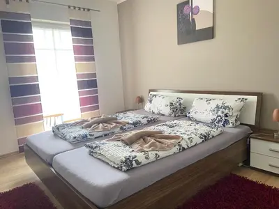 Ein Bett oder Betten in einem Zimmer der Unterkunft Reiger Ferienwohnungen