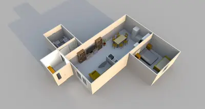 Grundriss der Unterkunft Ferienwohnung Hähnert