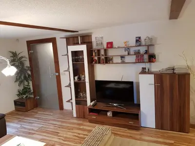 Küche/Küchenzeile in der Unterkunft Ferienwohnung Hähnert