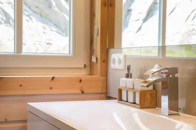 Ein Badezimmer in der Unterkunft Jagdhaus zur Bischofsmühle