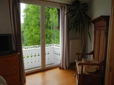Ein Balkon oder eine Terrasse in der Unterkunft Jagdschloss Fahrenbühl Hotel Garni