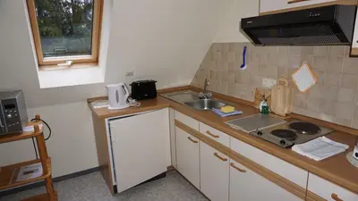 Küche/Küchenzeile in der Unterkunft Landhaus Wölfel
