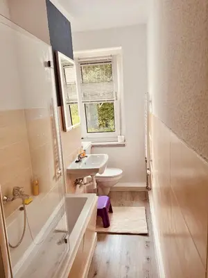 Ein Badezimmer in der Unterkunft Fewo Bergblick
