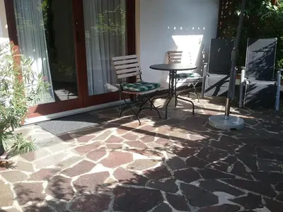 Ein Patio oder anderer Außenbereich in der Unterkunft Ferienwohnung Dörfler