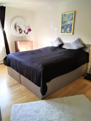 Ein Bett oder Betten in einem Zimmer der Unterkunft Apartment Hof-Bayern