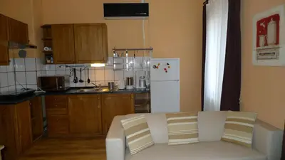Küche/Küchenzeile in der Unterkunft Reusa Apartments
