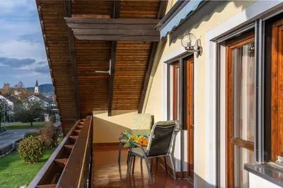 Ein Balkon oder eine Terrasse in der Unterkunft Ferienwohnung Haus Hanni