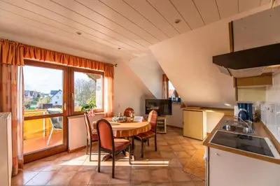 Küche/Küchenzeile in der Unterkunft Ferienwohnung Haus Hanni