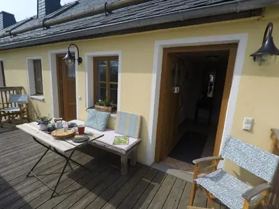 Ein Balkon oder eine Terrasse in der Unterkunft Ferienhof Wolfrum