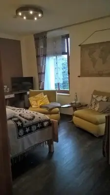 Ein Sitzbereich in der Unterkunft Ehem. Sächsisch-Bayrischer Hof