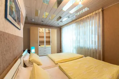 Ein Bett oder Betten in einem Zimmer der Unterkunft Ferienwohnung Mathilde