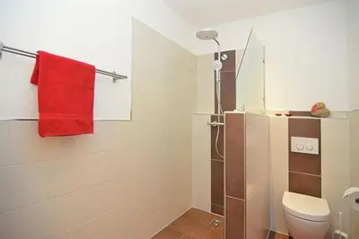Ein Badezimmer in der Unterkunft Ferienwohnung 