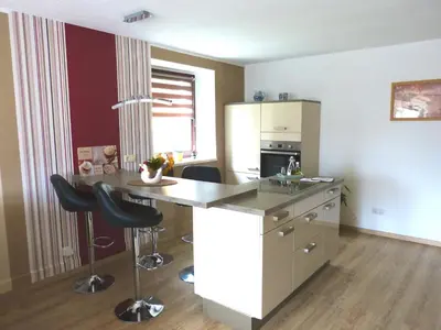 Küche/Küchenzeile in der Unterkunft Ferienwohnung Paul Schwarzenberg
