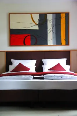 Ein Bett oder Betten in einem Zimmer der Unterkunft Landhotel-Neunburg