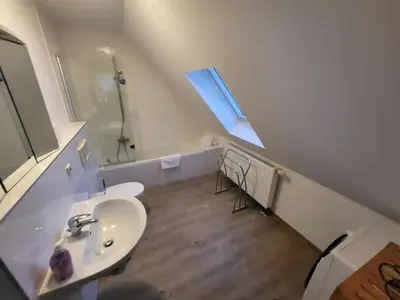 Ein Badezimmer in der Unterkunft Haus am Berg - großes Haus mit Sauna für bis zu 10 Personen unweit vom Skihang