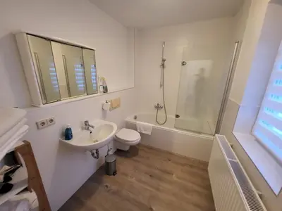 Ein Badezimmer in der Unterkunft Haus am Berg - großes Haus mit Sauna für bis zu 10 Personen unweit vom Skihang