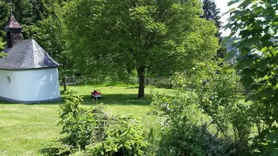 Ein Garten an der Unterkunft Pension und Gasthof Reithmeier