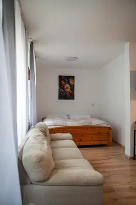 Ein Sitzbereich in der Unterkunft Das kleine Landhotel im Fichtelgebirge