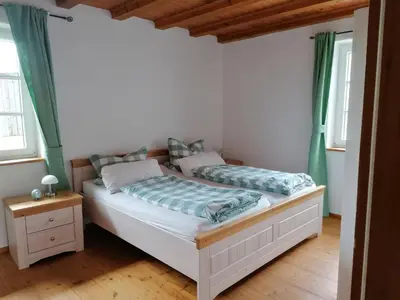 Ein Bett oder Betten in einem Zimmer der Unterkunft Ferienwohnungen Wastl Fränkische Schweiz