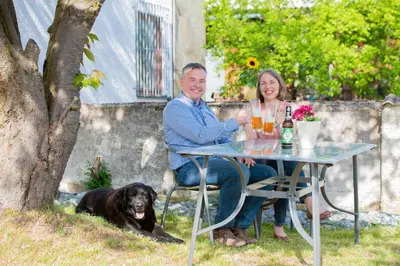 Getränke in der Unterkunft Ferienwohnungen Windischeschenbach by HausGruenerBaum