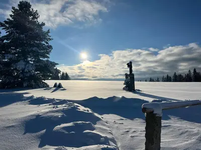 Ferienwohnung Am Kanadablick im Winter