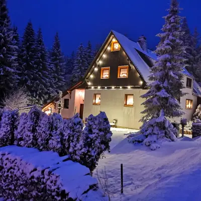 Landgasthof und Pension Erzgebirgsstübel im Winter