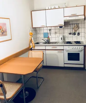 Küche/Küchenzeile in der Unterkunft Ferienwohnung König Max