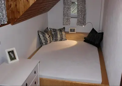 Ein Bett oder Betten in einem Zimmer der Unterkunft Ferienhaus Schwärzer