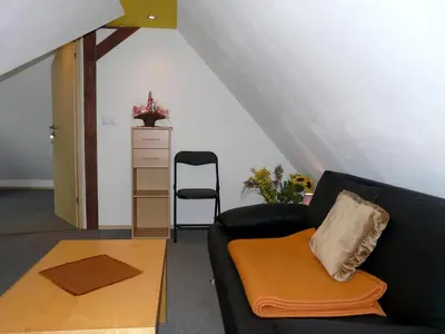 Ein Sitzbereich in der Unterkunft Ferienhaus Uda