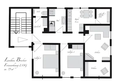 Grundriss der Unterkunft Landhaus Bruckner
