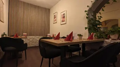 Ein Sitzbereich in der Unterkunft Hotel Zum Waldstein