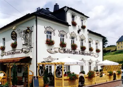 Das Gebäude in dem sich die Pension befindet